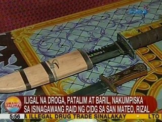 UB: Iligal na droga, patalim at baril, nakumpiska sa isinagawang raid ng CIDG sa San Mateo, Rizal