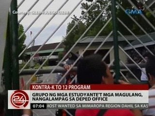 24 Oras: Grupo ng mga estudyante't mga magulang, nangalampag sa DepEd office