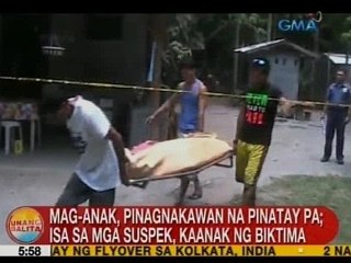 UB: Mag-anak, pinagnakawan na pinatay pa; isa sa mga suspek, kaanak ng biktima
