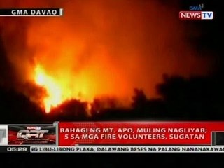 QRT: Bahagi ng Mt. Apo, muling nagliyab