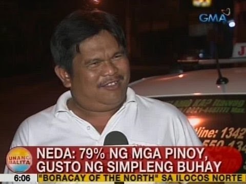 UB: NEDA: 79% ng mga Pinoy, gusto ng simpleng buhay