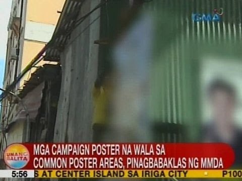 UB: Mga campaign poster na wala sa common poster areas, pinagbabaklas ng MMDA