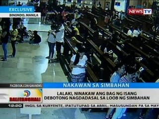 Lalaki, ninakaw ang bag ng isang deobotong nagdadasal sa loob ng simbahan