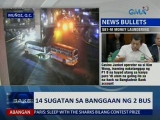 Saksi: 14 sugatan sa banggaan ng 2 bus sa EDSA
