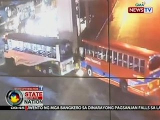 SONA: Dalawang bus, nagbanggaan habang tinatawid ang isang intersection sa EDSA