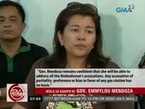 24 Oras: Cotabato Gov. Mendoza, pinakakasuhan ng graft ng Ombudsman