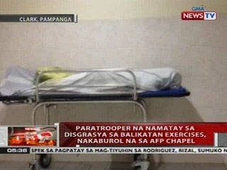 Paratrooper na namatay sa disgrasya sa Balikatan Exercises, nakaburol na sa AFP chapel