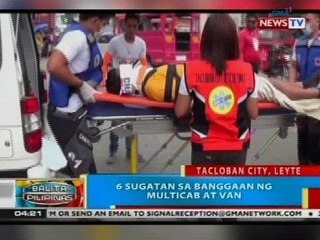 BP: 6 sugatan sa banggaan ng multicab at van