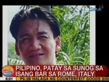 UB: Pinoy, patay sa sunog sa isang bar sa Rome, Italy