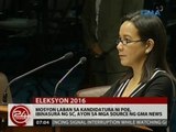 24 Oras: Mosyon laban sa kandidatura ni Poe, ibinasura ng SC ayon sa mga source ng GMA News