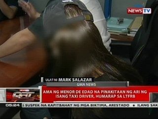 Ama ng meno de edad na pinakitaan ng ari ng isang  taxi driver, humarap sa LTFRB