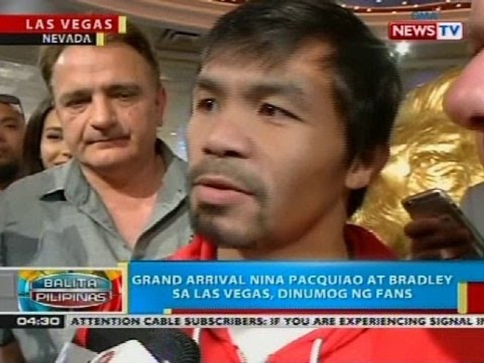 Grand arrival nina Pacquiao at Bradley sa Las Vegas, dinumog ng fans