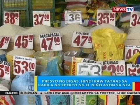 Presyo ng bigas, hindi raw tataas sa kabila ng epekto ng El Niño ayon sa NFA