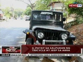 QRT: 2, patay sa salpukan ng tricycle at jeep sa Abra