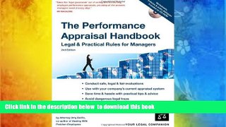 READ book  The Performance Appraisal Handbook: Legal   Practical Rules for Managers  FREE BOOK