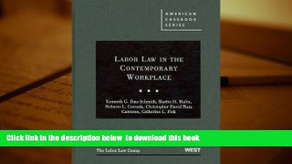 FREE [PDF]  Labor Law in the Contemporary Workplace  DOWNLOAD ONLINE