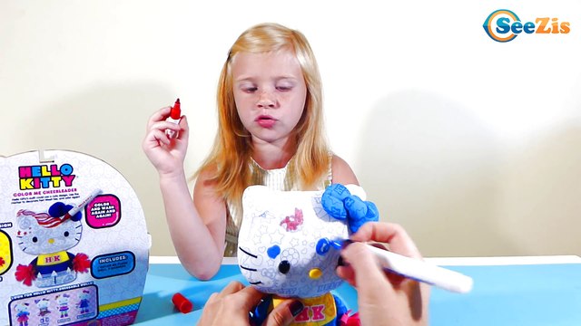 ✔ Хелло Китти. Девочка Маша раскрашивает новую Игрушку / Hello Kitty. Masha paints her new toy ✔