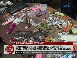 24 Oras: Parking lot na drug den umano ng mga jeepney driver, ni-raid
