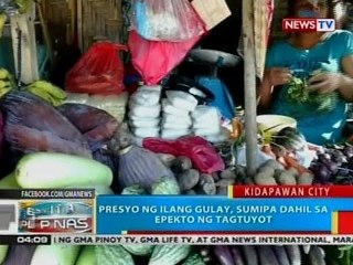 BP: Presyo ng ilang gulay sa Kidapawan City, sumipa dahil sa epekto ng tagtuyot