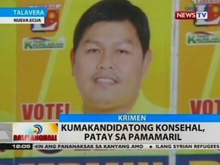 BT: Kumakandidatong konsehal, patay sa pamamaril