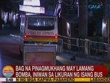 UB: Bag na pinagmukhang may lamang bomba, iniwan sa likuran ng isang bus QC