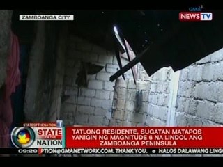 SONA: 3 residente, sugatan matapos yanigin ng magnitude 6 na lindol ang Zamboanga Peninsula