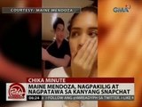 24 Oras: Maine Mendoza, nagpakilig at nagpatawa sa kanyang snapchat
