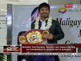 Manny Pacquiao, mainit na sinalubong sa pagbabalik-bansa niya kanina