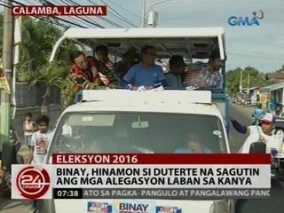 24 Oras: Binay, muling nag-ikot sa Laguna
