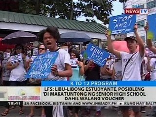 LFS: Libu-libong estudyante, posibleng 'di makatuntong ng senior high school dahil walang voucher