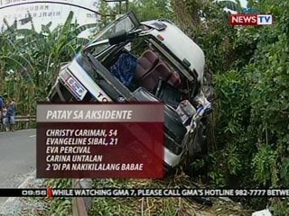SONA: 6 patay at nasa 50 sugatan sa pagsadsad ng bus sa gilid ng highway