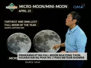 24 Oras: Pinakamaliit na full moon ngayong taon, sasabayan ng peak ng Lyrids meteor shower