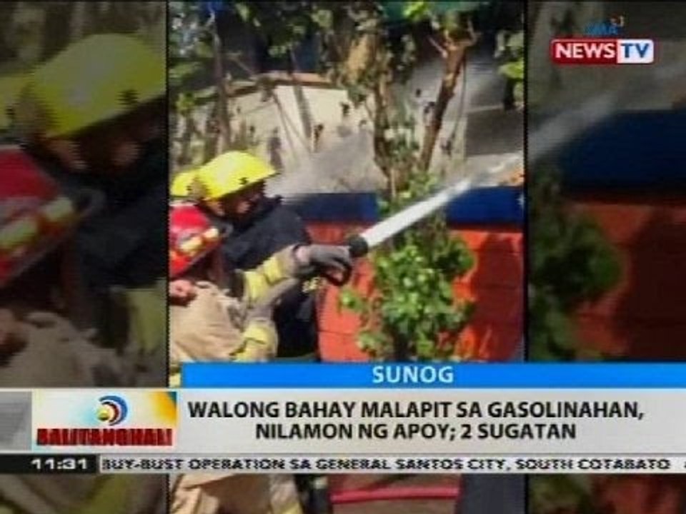 Walong bahay malapit sa gasolinahan, nilamon ng apoy; 2 sugatan