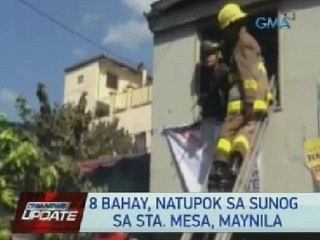 GMA News Update: 8 bahay, natupok sa sunog sa Sta. Mesa, Maynila