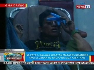 Isa patay, dalawa sugatan matapos umanong pagtulungan ng grupo ng mga kabataan