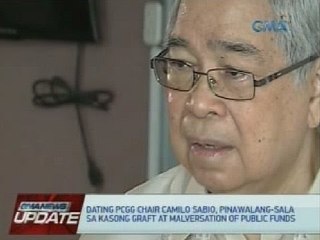 Ex-PCGG chair Camilo Sabio, pinawalang-sala sa kasong graft at malversation of public funds