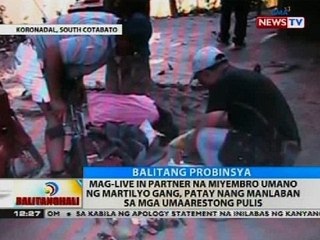 Mag-live in partner na miyembro umano ng martilyo gang, patay nang manlaban sa mga umaarestong pulis