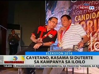 BT: Cayetano, kasama si Duterte sa kampanya sa Iloilo