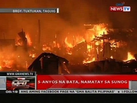 QRT: 5-anyos na bata, namatay sa sunog