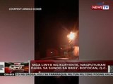 QRT: Mga linya ng kuryente, nagputukan dahil sa sunog sa Brgy. Botocan, Q.C.