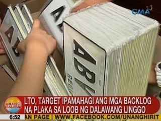 UB: LTO, target ipamahagi ang mga backlog na plaka sa loob ng 2 linggo