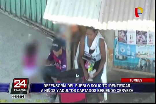 Defensoría pide protección para niños que bebían cerveza en Tumbes