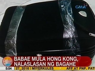 UB: Babae mula Hong Kong, nalaslasan ng bagahe