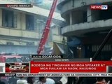 Bodega ng tindahan ng mga speaker at mga pailaw sa raon, nasunog