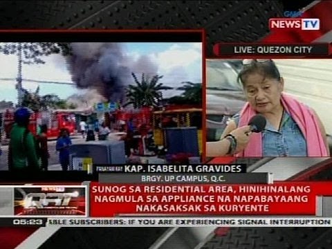 Sunog sa residential area, hinihinalang nagmula sa appliance na napabayaang nakasaksak sa kuryente