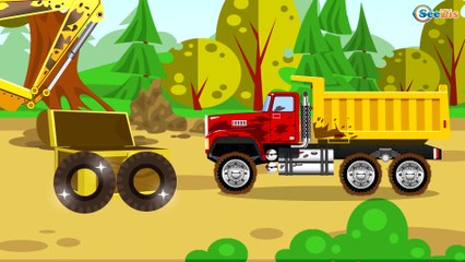 World of Cars - The Excavator and his friends - Kids Car Cartoon - Construction Trucks Video