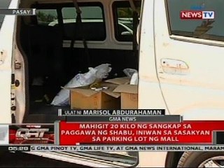 Mahigit 20 kilo ng sangkap sa paggawa ng shabu, iniwan sa sasakyan sa parking lot ng mall