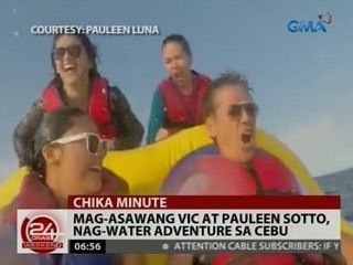24 Oras: Mag-asawang Vic at Pauleen Sotto, nag-water adventure sa Cebu