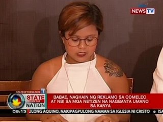 SONA: Babae, inireklamo sa NBI at Comelec ang nasa 20 netizens na nagbanta umano sa kanya