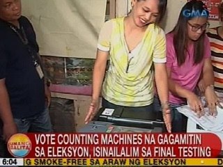 UB: VCM na gagamitin sa eleksyon, isinailalim sa final testing